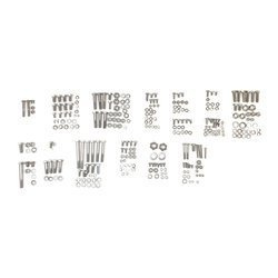 Zestaw śrub ze stali nierdzewnej 214 szt. śruba z łbem sześciokątnym do Jawa 250 typ 353/04 Kyvacka