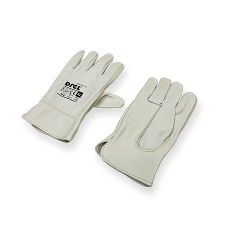 Leather Work & Welding Gloves XL - Protective Motorcycle Gloves