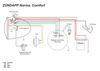 Zundapp DB 204/DB 203 wiring harness with color wiring diagram