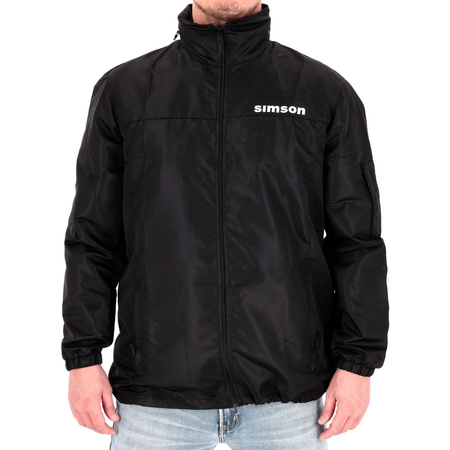 SIMSON Motorcycle Rain Jacket, Waterproof, Black, XXXL