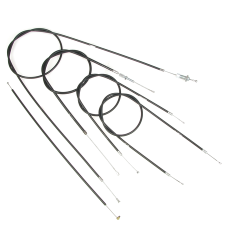 Bowden cable kit for Zündapp DB200 (5pc) black - throttle & clutch
