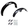 Set 2x Black Mudguards + 2x Clamp Brackets for Simson S50/S51