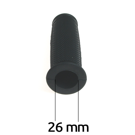 Pair of rubber grips 22 mm convex shape for IFA MZ RT125 BK350 ES175 250 - black