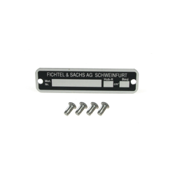Type plate with 4 x grooved nails for Rabeneick Rixe Fichtel & Sachs 50 engine