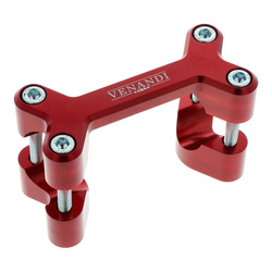 CNC handlebar clamp for Simson S50 S51 S70 — Dogbone aluminum - red