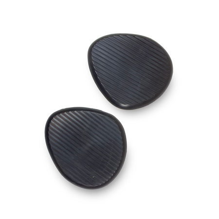 Pair Rubber Tank Knee Pads for MZ TS 250/1 - Black