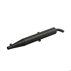 Auspuff für Simson S53, S83 - Schwarz matt, kurzer Endschalldämpfer
