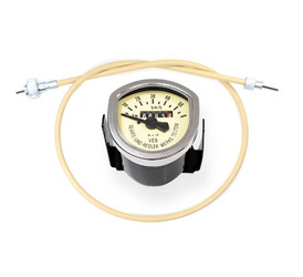 Wappentacho Tachometer Tacho mit Tachowelle (50 km/h) für Simson SR2 - beige