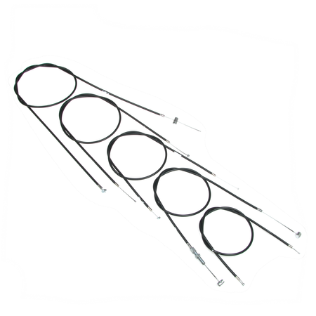 5-piece Bowden Cable Kit for DKW NZ350 Motorcycle – Black