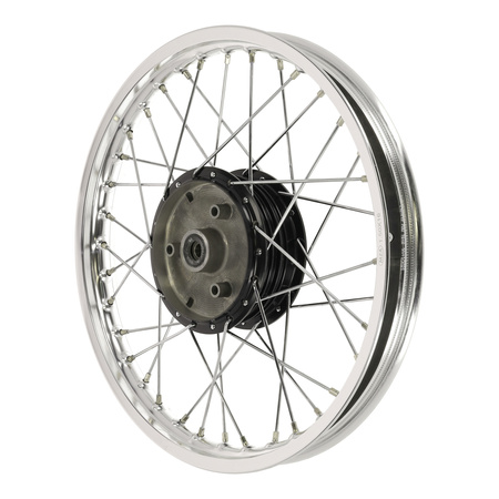Spoked Wheel for SIMSON DUO/KR51/1-2/S50/S51 - Aluminum/Chrome/Black
