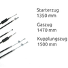 Bowden cable kit Fortschritt E930/E931 (old) – throttle, clutch, starter