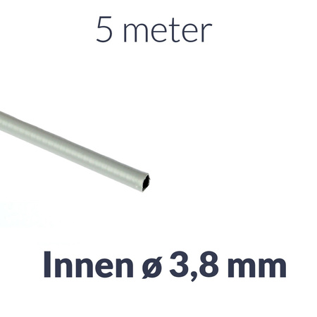 Title (≤75 chars):
5m Grey Bowden Housing 3.8mm for Moped/Motorbike Brake, Clutch, Throttle

Short description:
Flexible grey Bowden outer sleeve, 3.8mm ID, 5m — for brake, clutch & throttle cables.