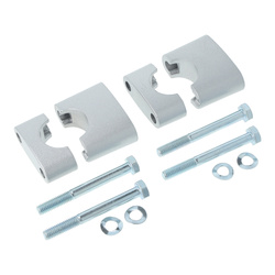 Handlebar pad set incl. mounting screws for Simson S50/S51 - Matte Silver