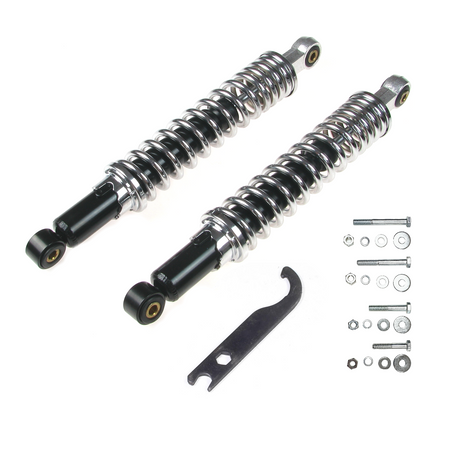 (Pair) Shock absorber struts rear chrome-plated for Simson S50 S51 S70 E S83 SR50