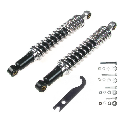 Pair Shock Absorbers & Springs + Hook Wrench & Bolts for Simson S51/SR50