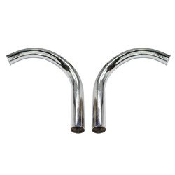 Pair Chrome Exhaust Headers 40mm for CZ 350 6V