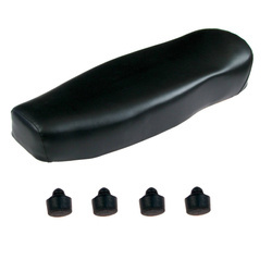 Simson S50/S51/S70 Replacement Seat - Black Smooth Rubber Bumpers, No Logo