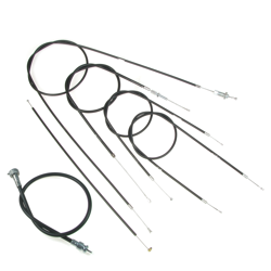 Bowden cable set + speedometer cable for Zündapp DB 200 (6 pieces), black | Bowden cables