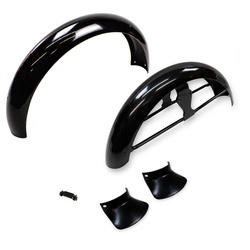 2x Mudguards (front w/ brace) + Mudflap & Bracket for Simson S50/S51