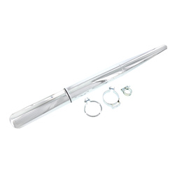 Chrome Exhaust Muffler with Clamp for Simson SR50 / SR80