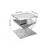 Portable foldable camping grill for motorcycle tours and outdoor adventures