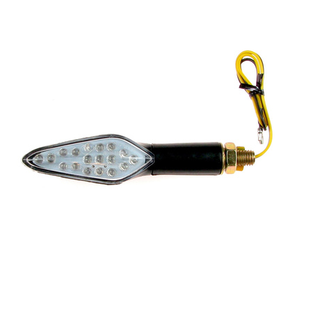 2x LED Indicators M10x1.5 18-LED Front/Rear ATV/Scooter Carbon (E-marked)