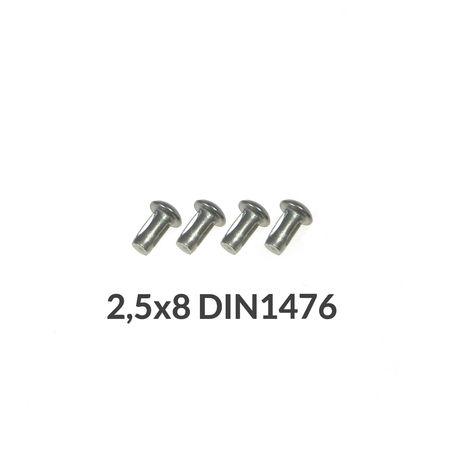 4x nameplate rivets 2.5x8 DIN1476 for MZ/Simson S51, KR51, ETZ, TS