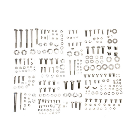 Stainless steel screw set 206pcs. Hexagon screw A2 for MZ TS 250