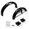 Pair front mudguards (with brace) + mudflap & screws for Simson S50/S51