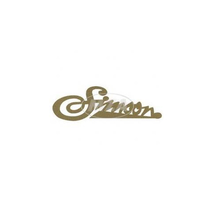 Gold Manufacturer Decal - Soft Script Sticker for Simson