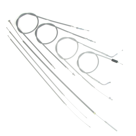 Bowden Cable Kit for Simson KR50 Moped (7-piece) - Grey
