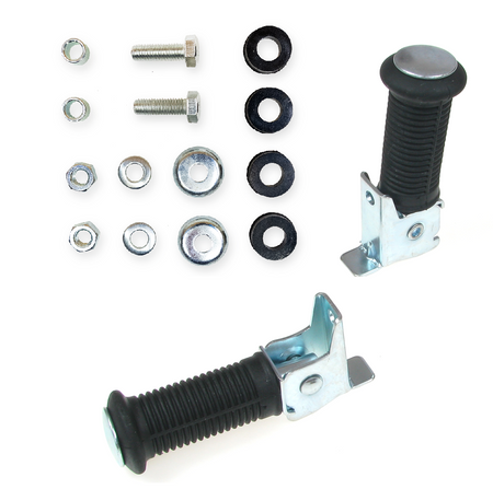 Passenger Footpegs/Footrests + Mounting Screws Rear Simson KR51 Schwalbe