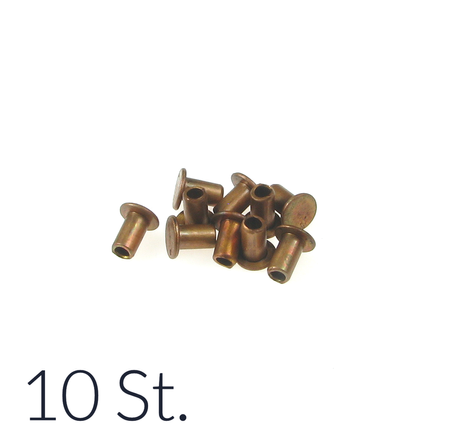 10 x Nieten 4x5mm Kupfer für Bremsbeläge Kupplungsbeläge Bremsbelag