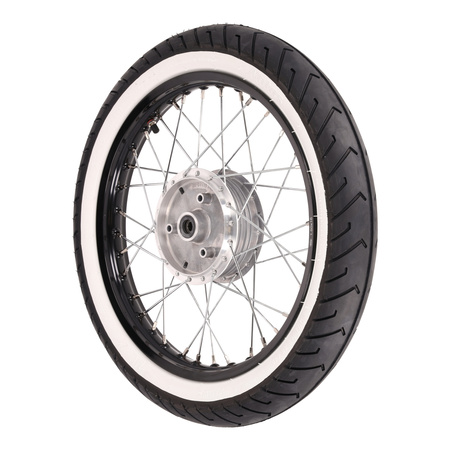 Simson Complete Front Wheel 16" Black Anodized