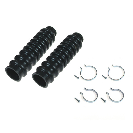 Pair Old-Style Fork Boots (Gaiters) + Clamps for IFA MZ BK350