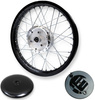 16" ALU Spoked Wheel & Brake Cover for Simson S50/S51/S70/KR51/SR4 - Black