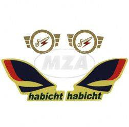 Simson SR4-4 Habicht 2x Tank + 2x Frame Decal Set