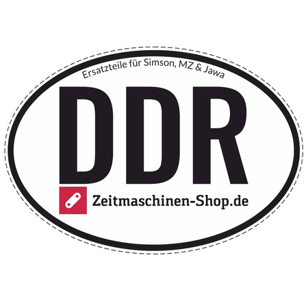 DDR Oval Sticker 100x70 mm - UV-Resistant Motorcycle Decal