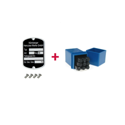 Blank data plate + stamped numbers for Prima M KX MX MF HR P Optima/Supra