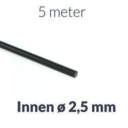 5m x obudowa linki Bowdena czarna wewnętrzna ø2,5mm do motorowerów, motocykli, sprzęgieł hamulcowych, przepustnic