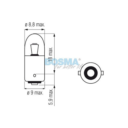 Kugellampe Glühlampe Glühbirne 6V 2W BA9S T2W Simson KR51 Schwalbe SR4 MZ ES