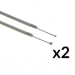 2x linka przepustnicy z cięgnem Bowdena pasująca do IFA MZ BK 350 - szara