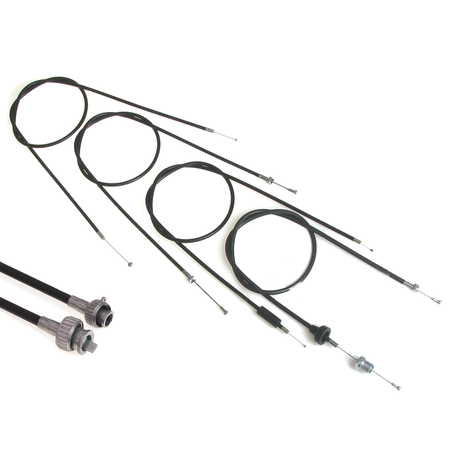Bowden Cable & Speedometer Cable Kit for MZ ES 175/0, 250/0 (5pc) Black