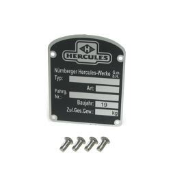 Hercules 50 Type Plate with Locking Pin - MK/K/KX/GT/GX