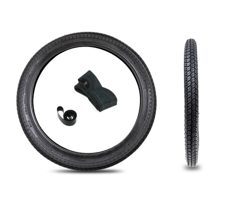 2.25x18 Tire, Tube & Rim Tape for Moped/Mokick - Kreidler Florett Zundapp