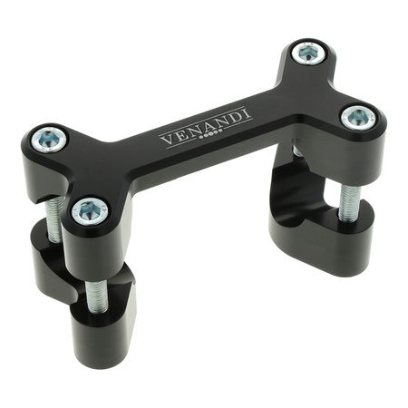 CNC handlebar clamp for Simson S50 S51 S70 — Dogbone aluminum - black
