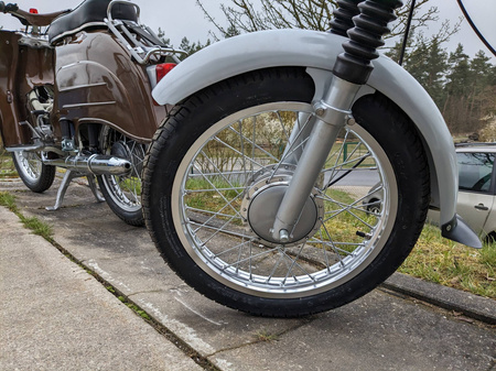 Schutzblech Kotflügel vorn für Simson S50 S51 - grau 2.Wahl pulverbeschichtet