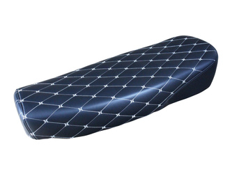 Sitzbank fur Simson S51 S50 S70 Enduro– schwarz + nähte weiß, gesteppt