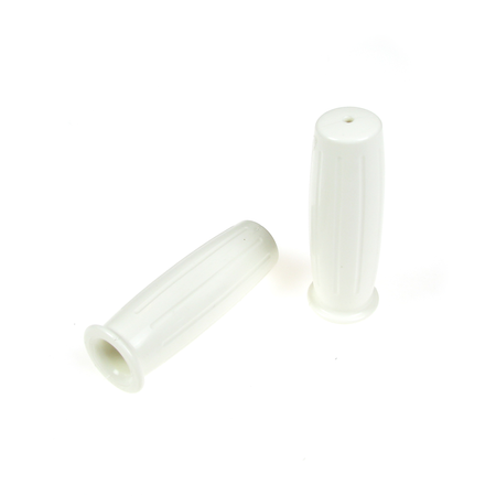 Rubber grips (pair) for handlebars 1 inch Classic white for Harley Davidson