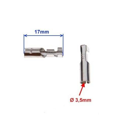 100x Rundsteckhülse Hülse Kabelschuh Steckverbinder Rundstecker 3,5mm